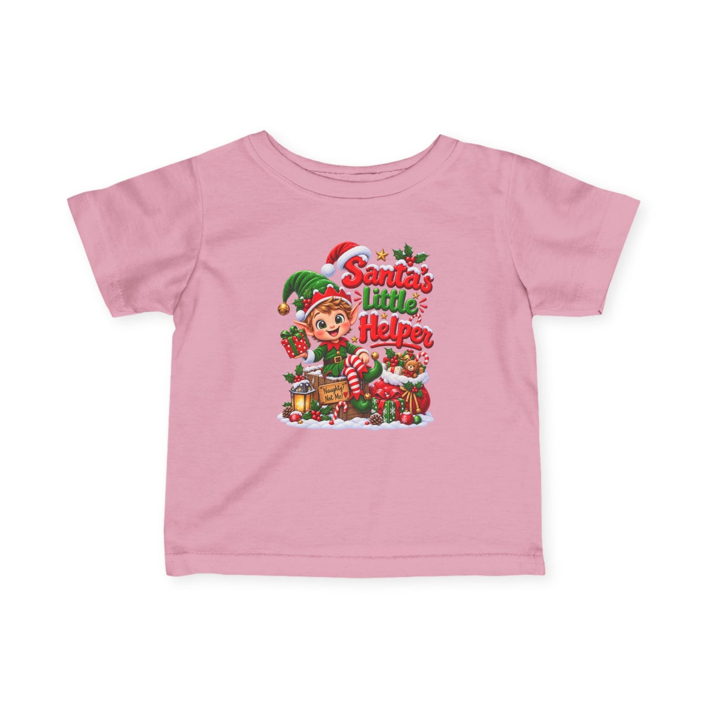 Santa’s Little Helper Infant Christmas T-Shirt – Elf Tee