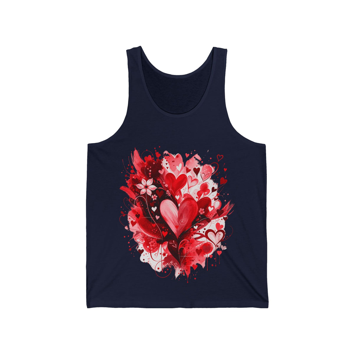 Floral Hearts Tank Top | Heart & Floral Vest