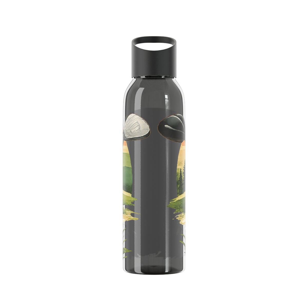 Gourde Golf Pro — Design rétro « Sunset » avec balle et tee de golf