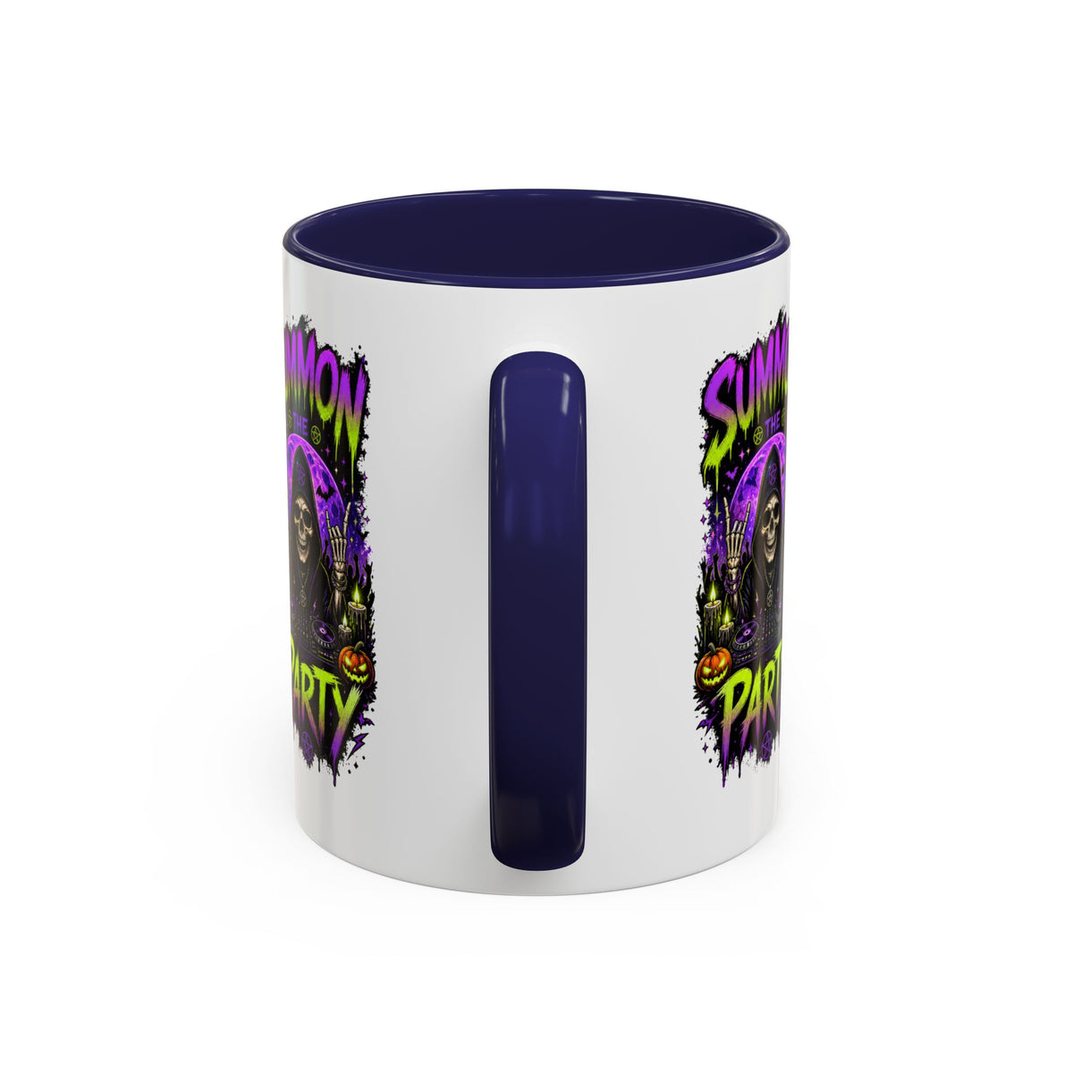 Summon the Party Halloween Accent Mug – Skeleton DJ Mug