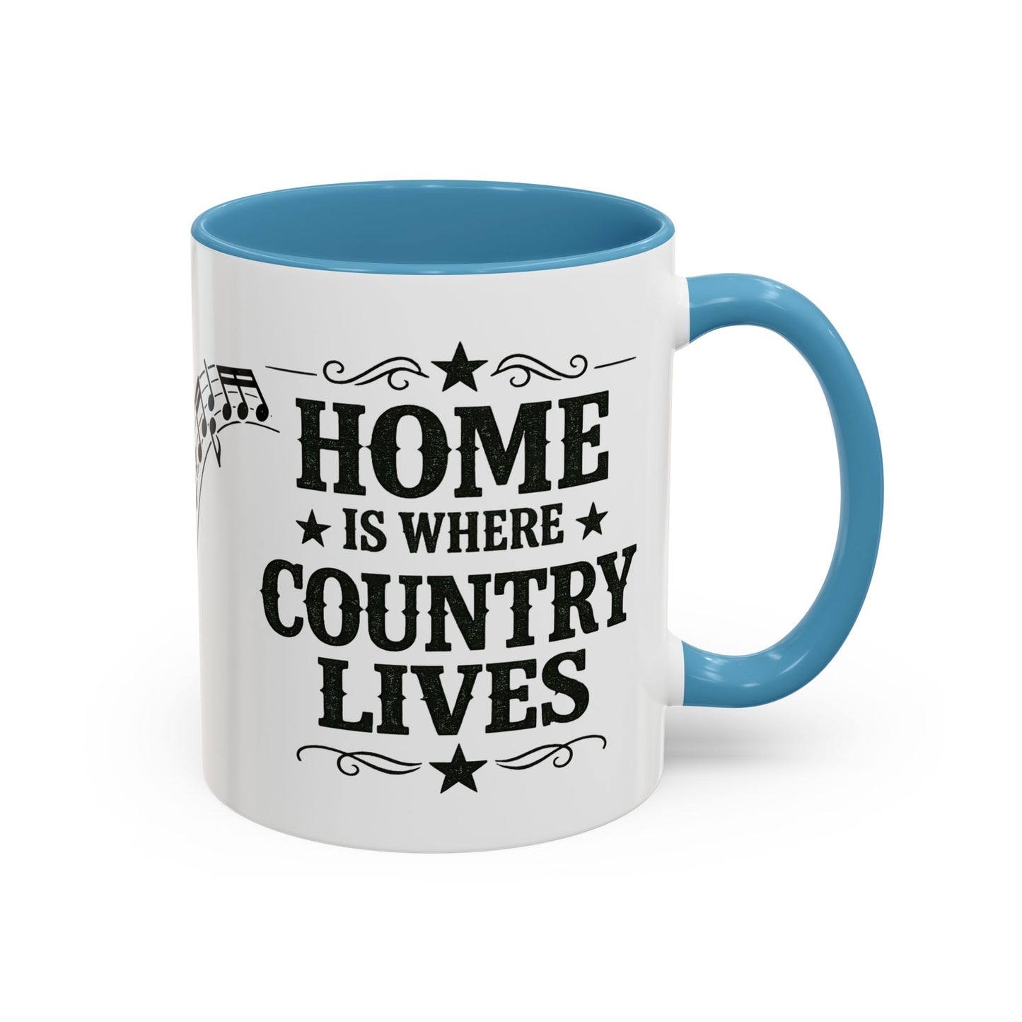 Home Is Where Country Lives Accent Mug – Country Music Mug