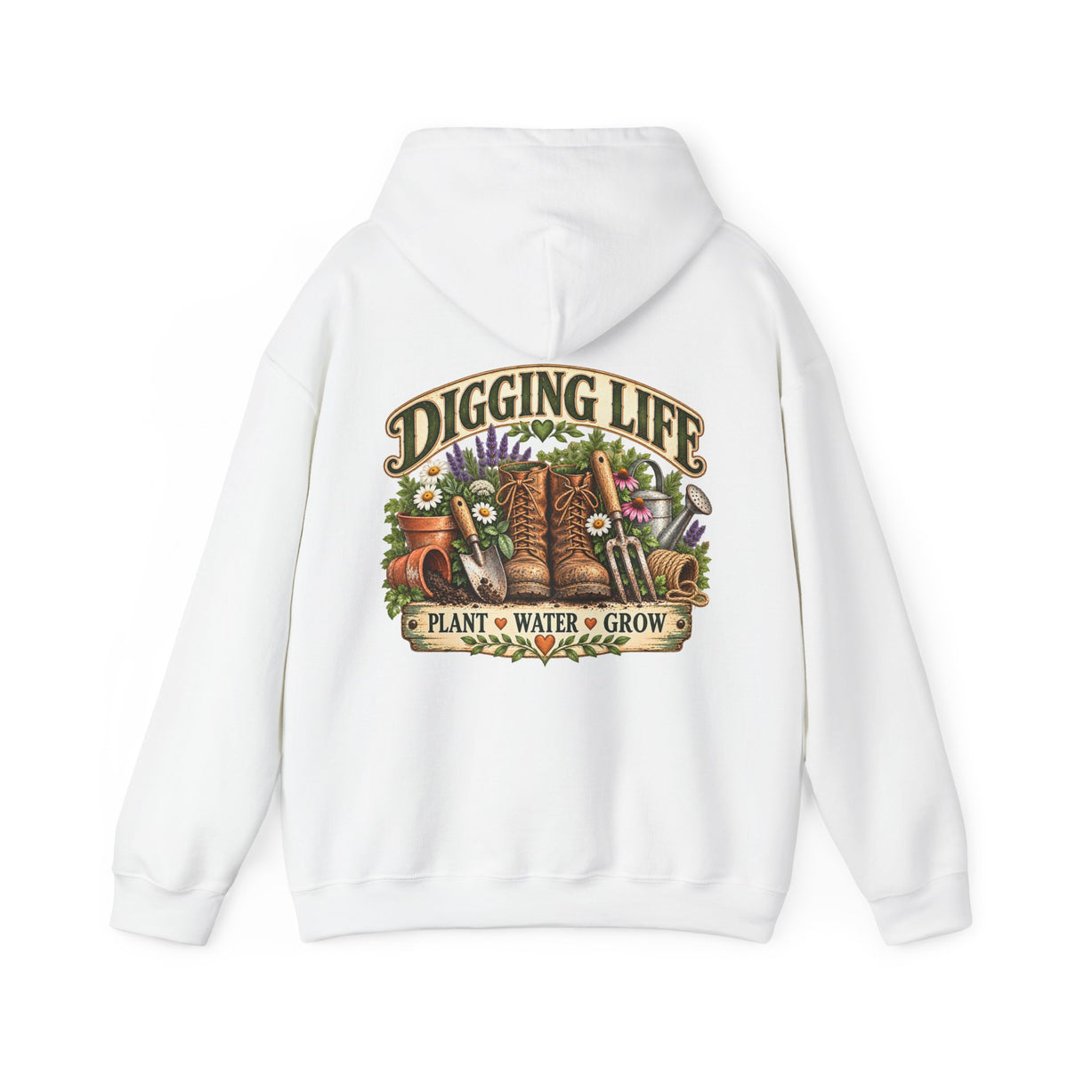 Garten-Hoodie im Vintage-Stil „Digging Life“