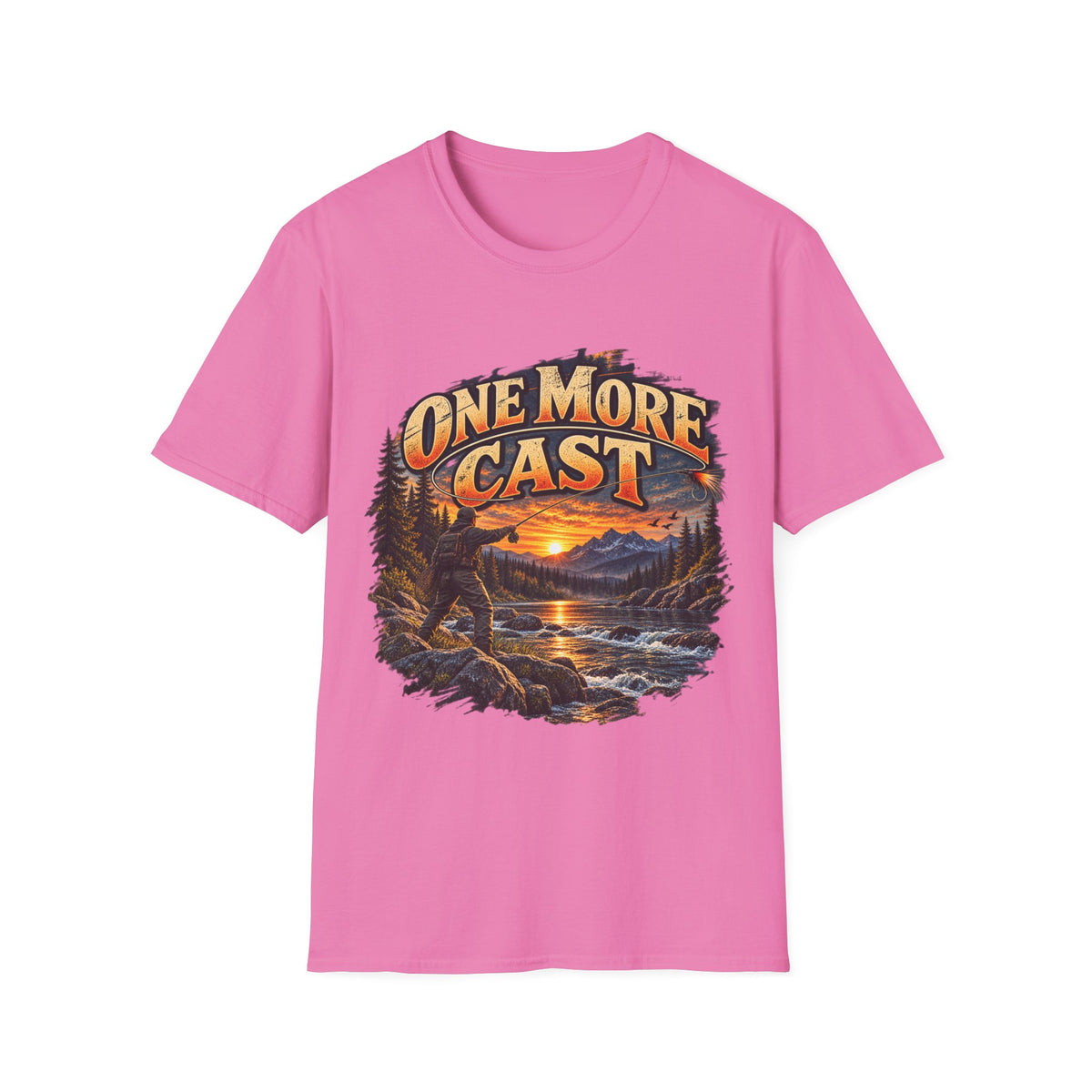 One More Cast Fishing T-Shirt – Vintage Angler Graphic Tee