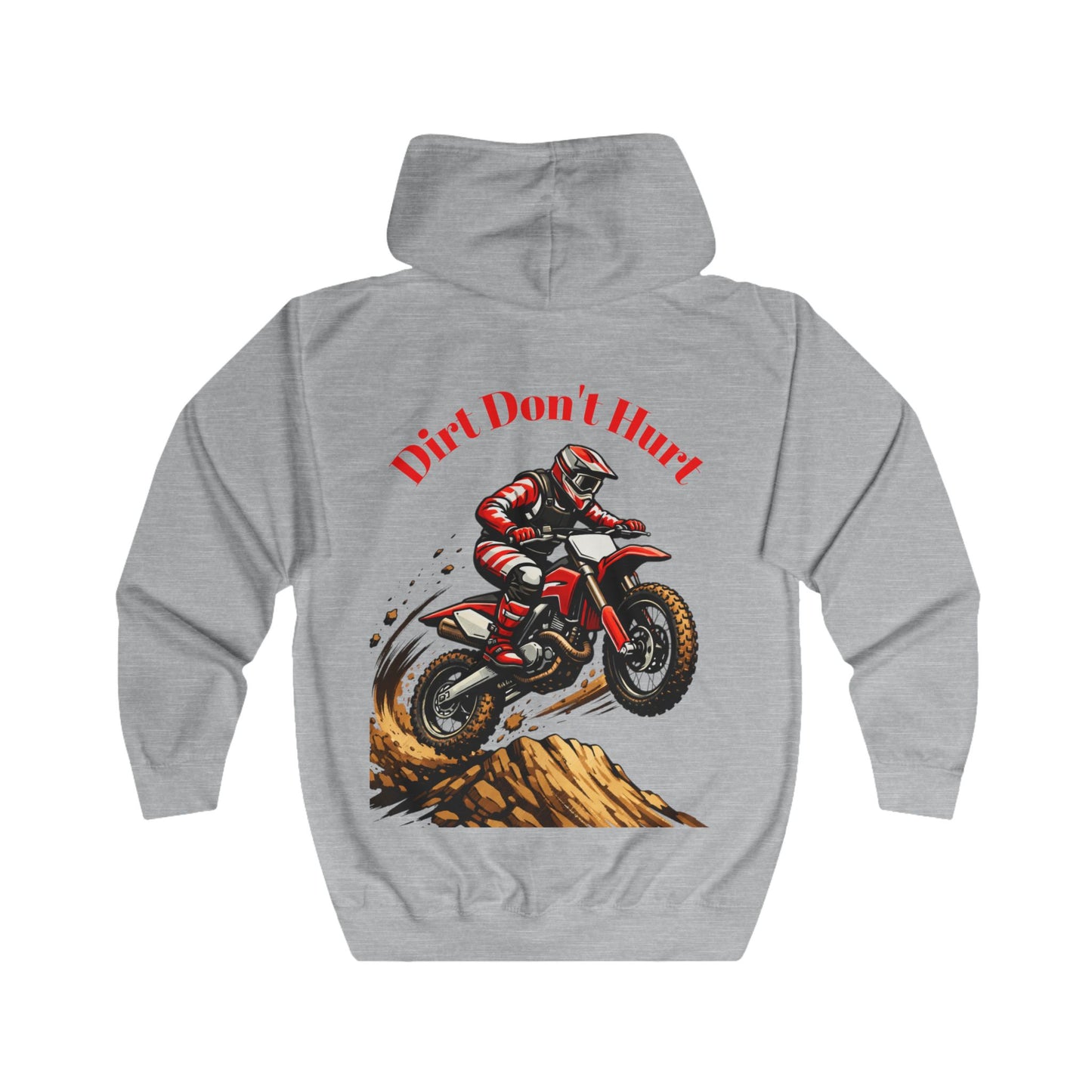 Sweat à Capuche Unisexe Motocross Dirt Bike La Terre Ne Fait Pas Mal Graphique