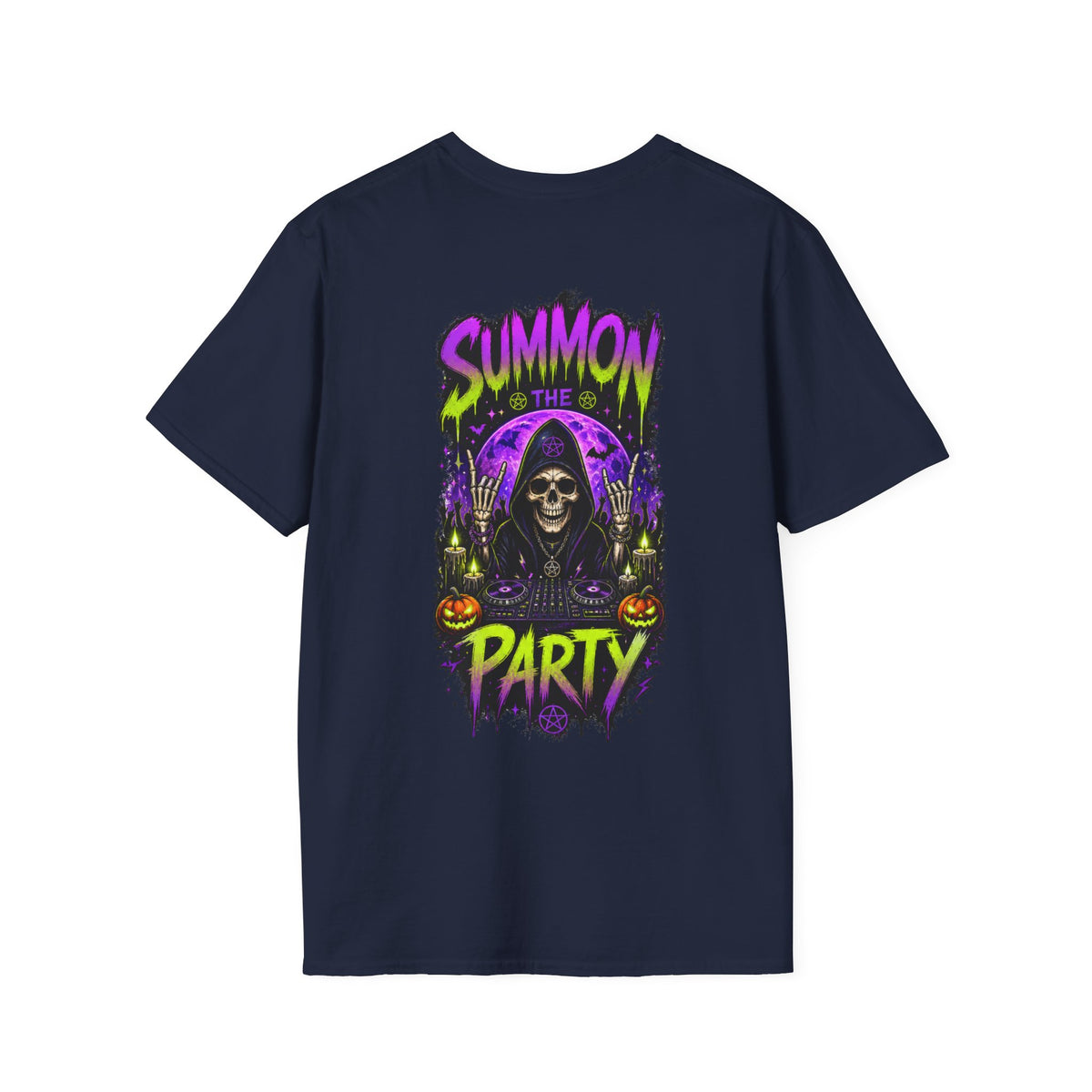 Summon The Party Halloween Unisex T-Shirt – Front & Back Print