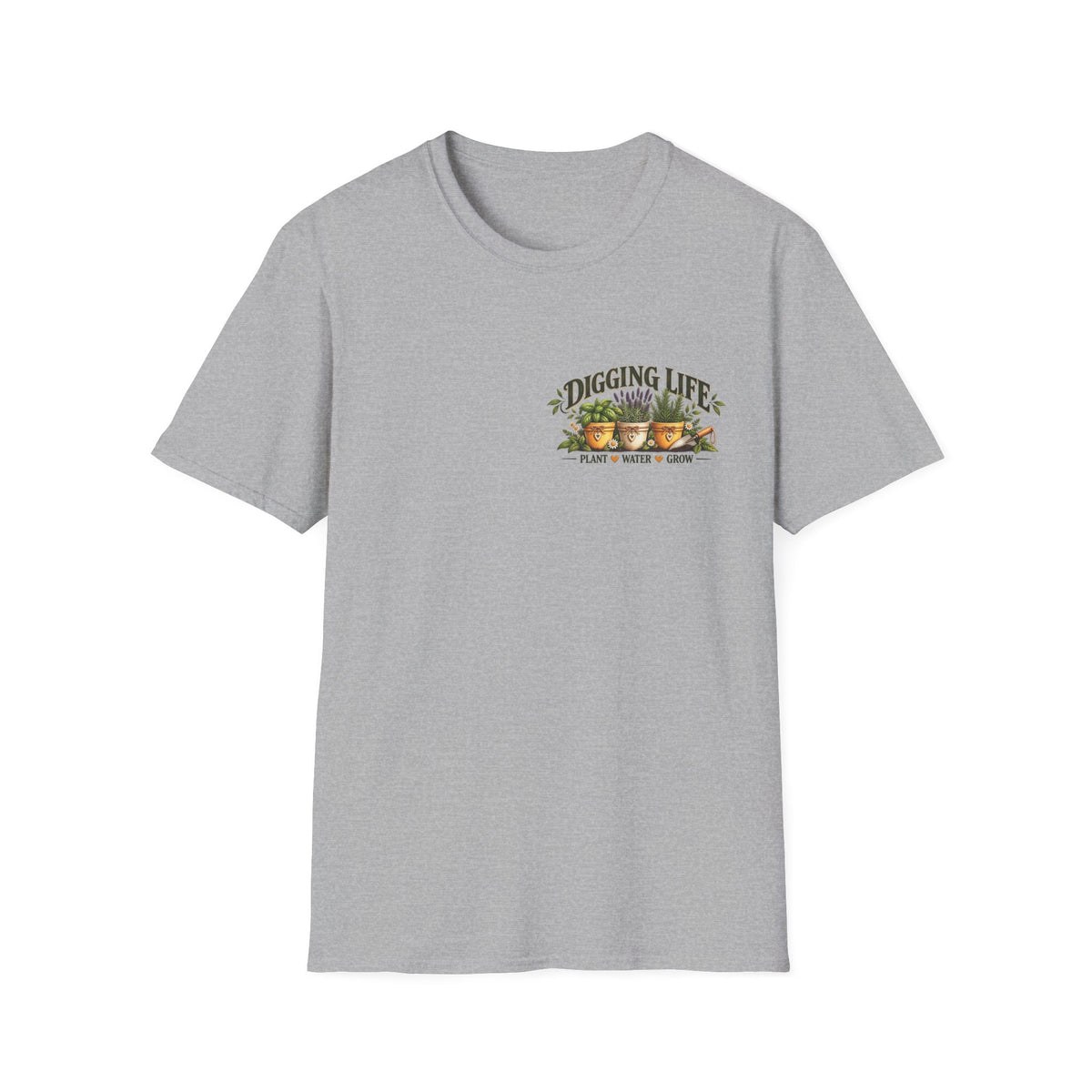 Digging Life Minimal Garden – Left Chest Print T-Shirt