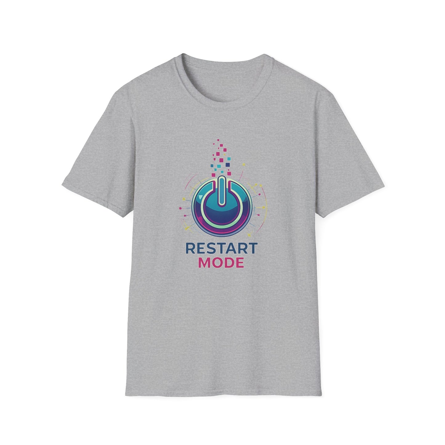 Neustart Modus T-Shirt Power Button Grafik-T-Shirt