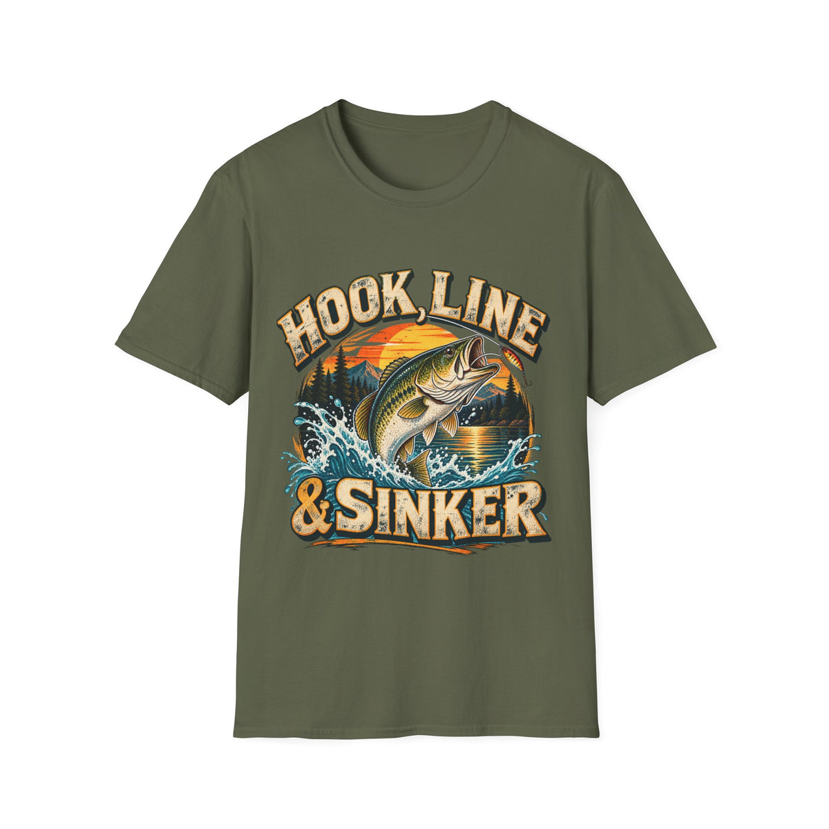 Hook, Line & Sinker Fishing T-Shirt – Vintage Angler Graphic Tee