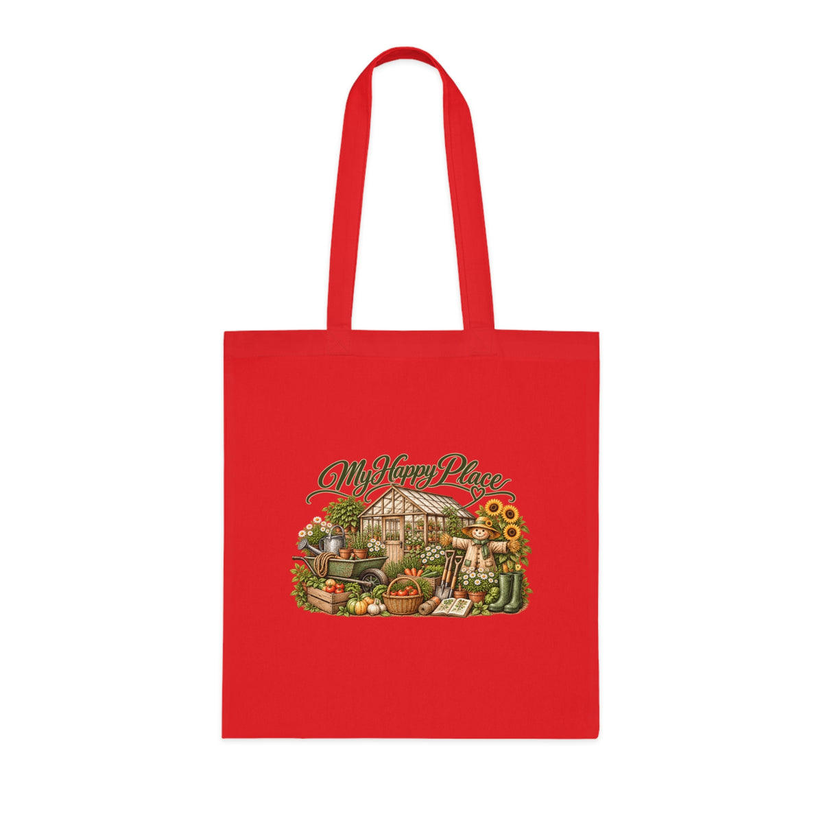 My Happy Place Greenhouse Gardening Tote Bag