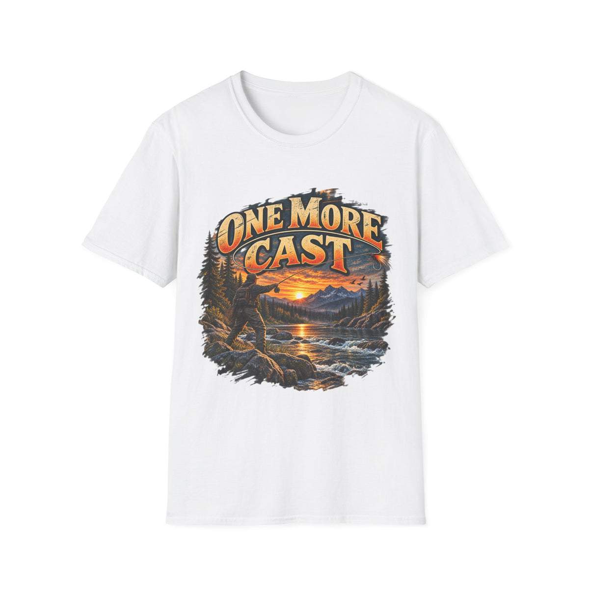 One More Cast Fishing T-Shirt – Vintage Angler Graphic Tee