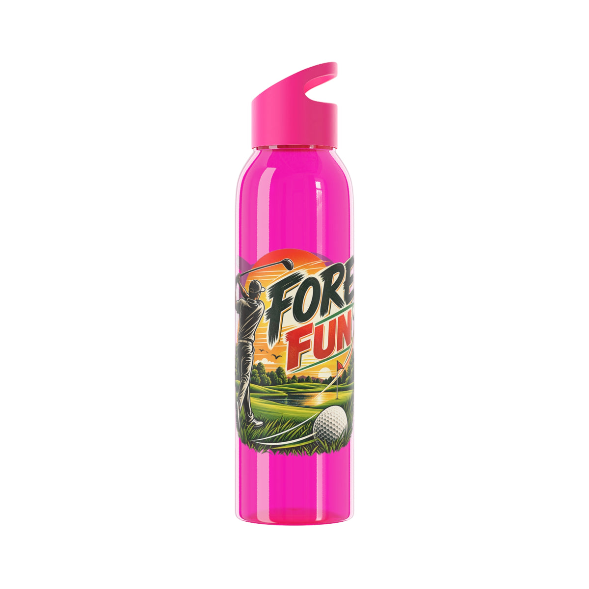 Fore Fun Golf Trinkflasche – Retro-Golfer-Design