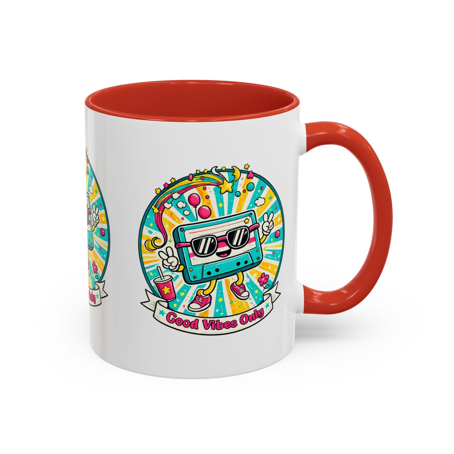 Retro Good Vibes Accent Mug