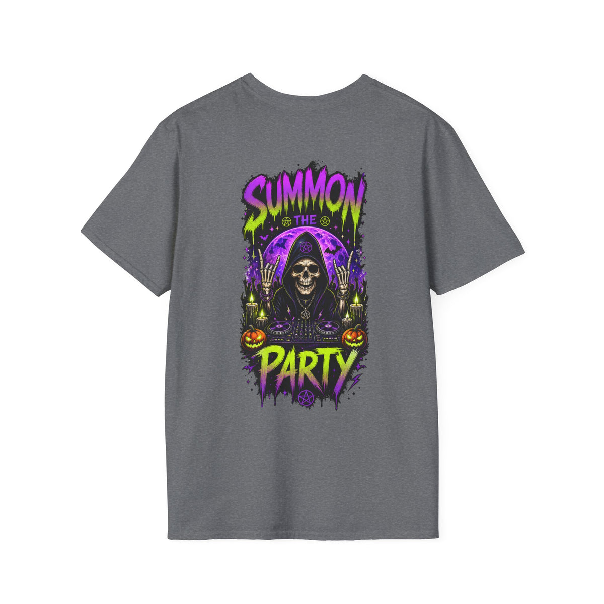 Summon The Party Halloween Unisex T-Shirt – Front & Back Print