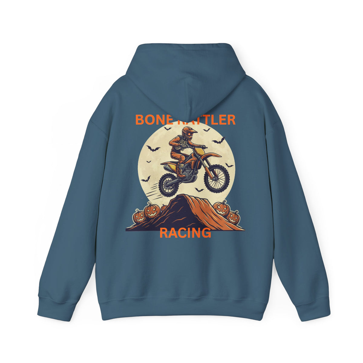 Bone Rattler Motocross Halloween Hoodie – Unisex Dirt Bike Hoodie