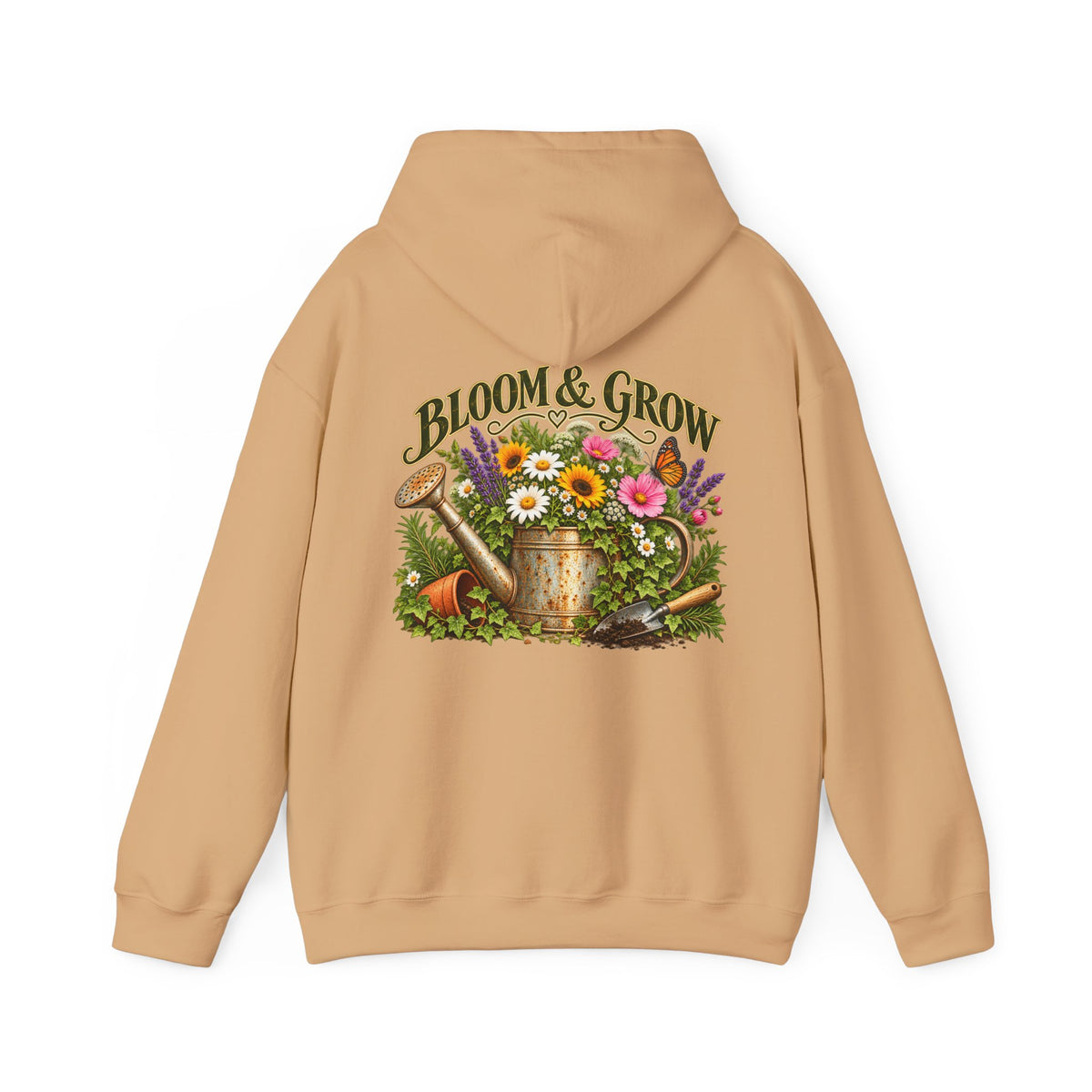 Bloom & Grow Vintage Garden – Back Print Hoodie