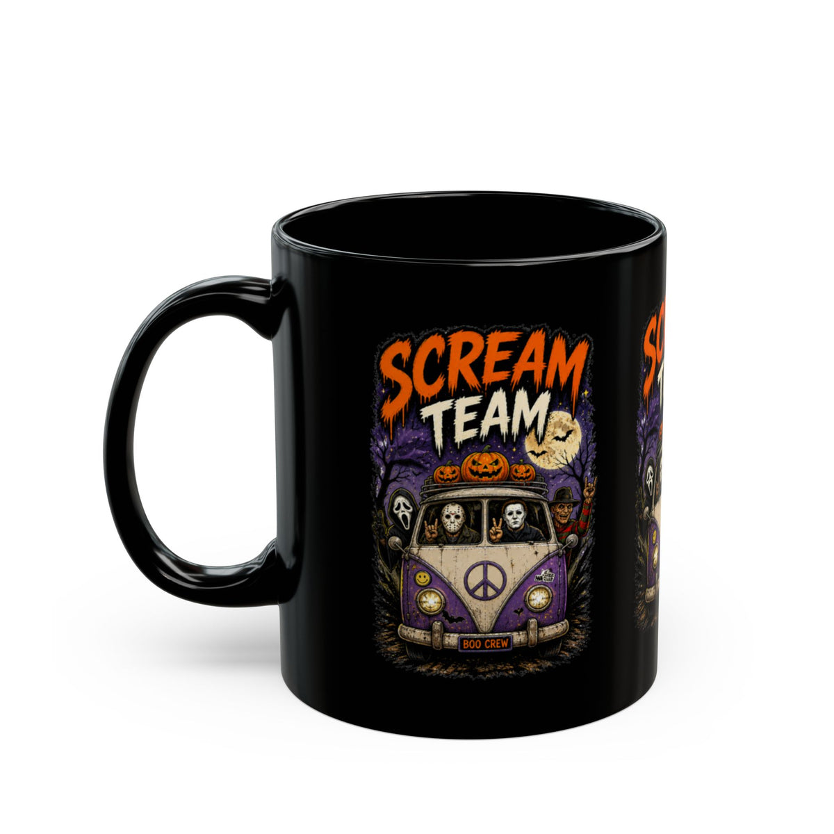 Scream Team Halloween Gamer Black Mug