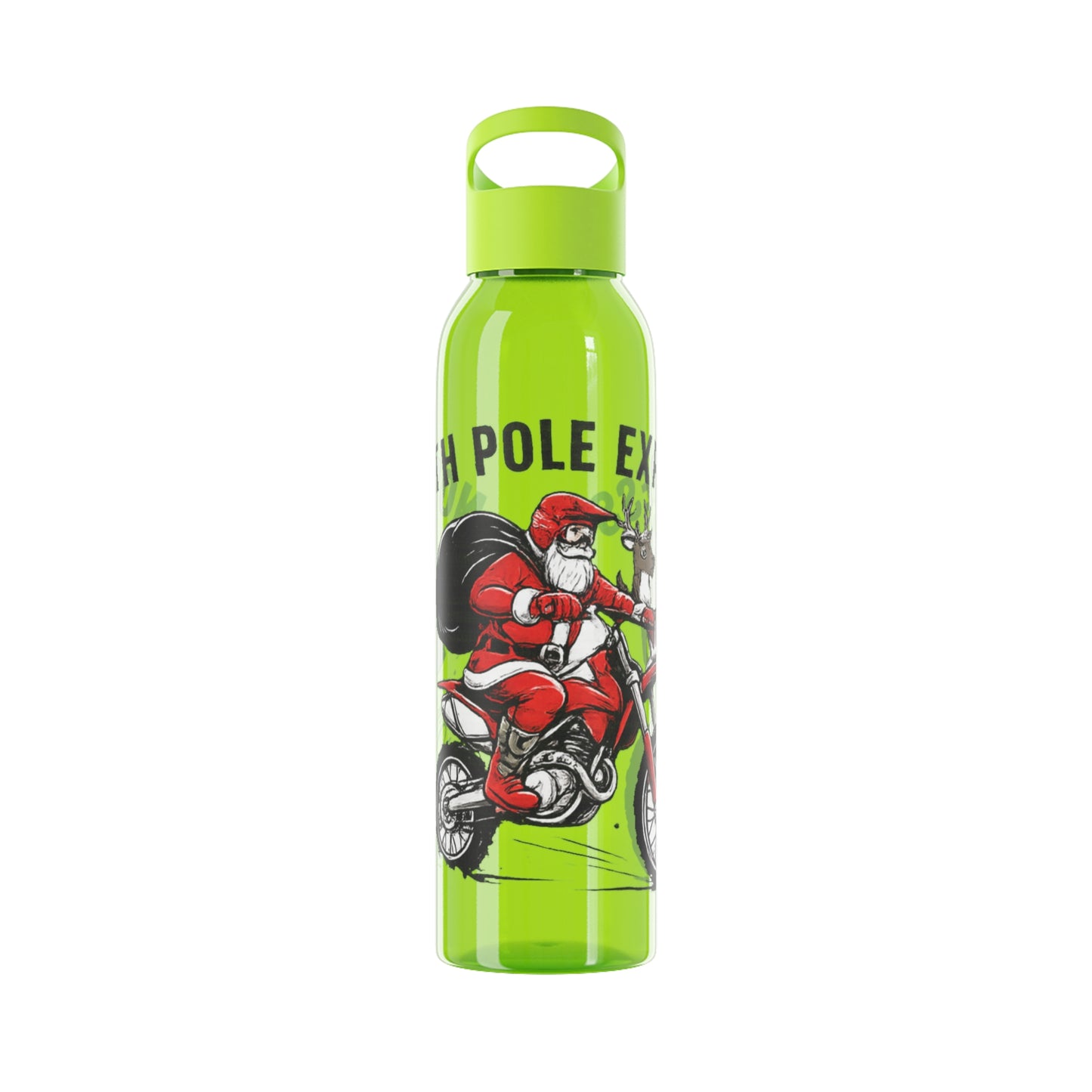 North Pole Express Motocross Christmas Water Bottle