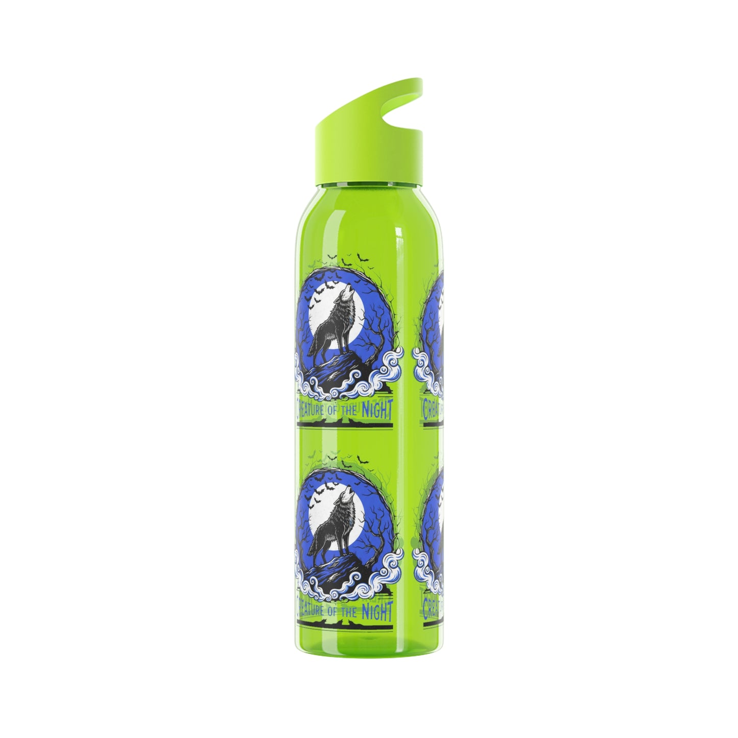 Creature of the Night Halloween Water Bottle – Werewolf Moon Design