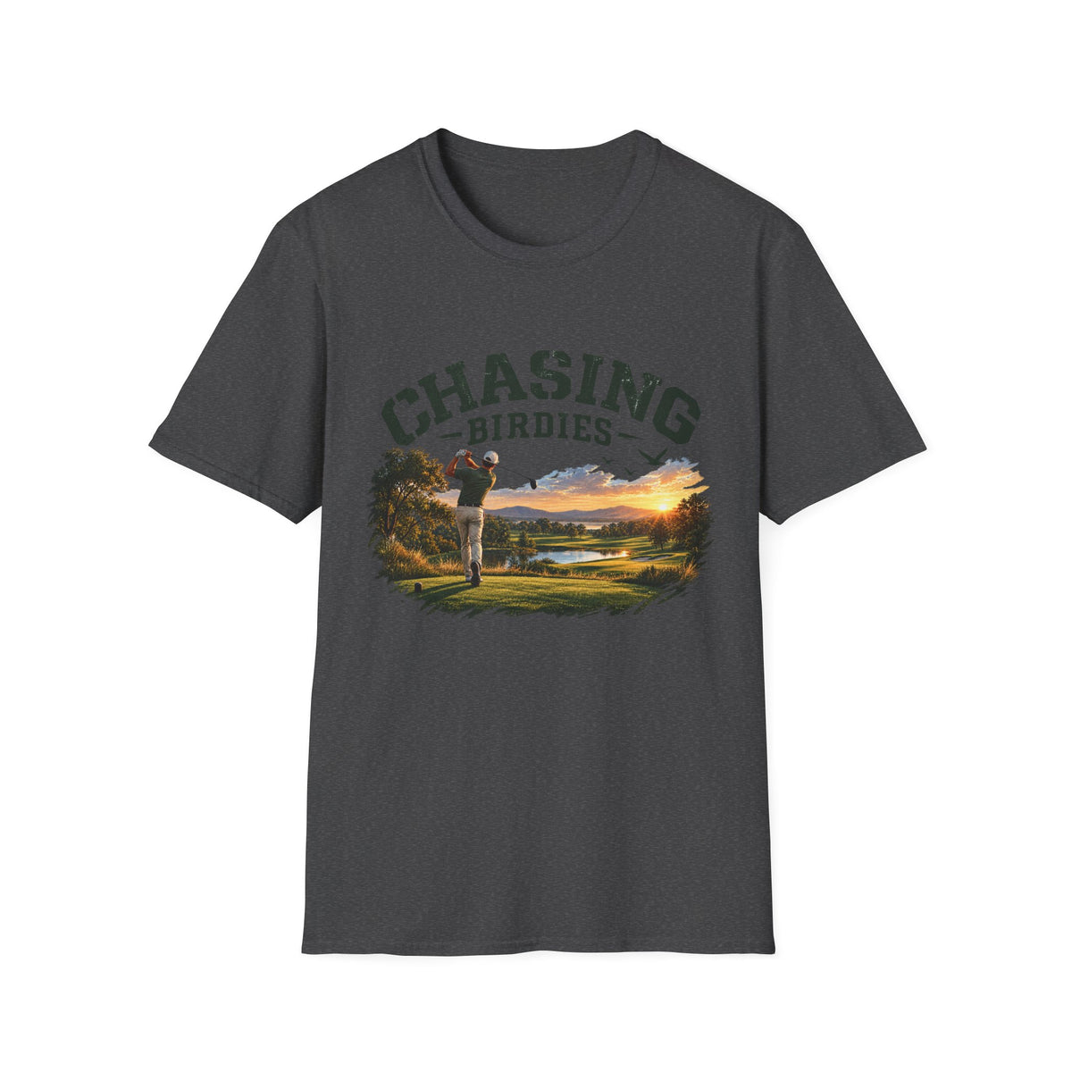 Chasing Birdies Golf T-Shirt – Scenic Golfer Tee