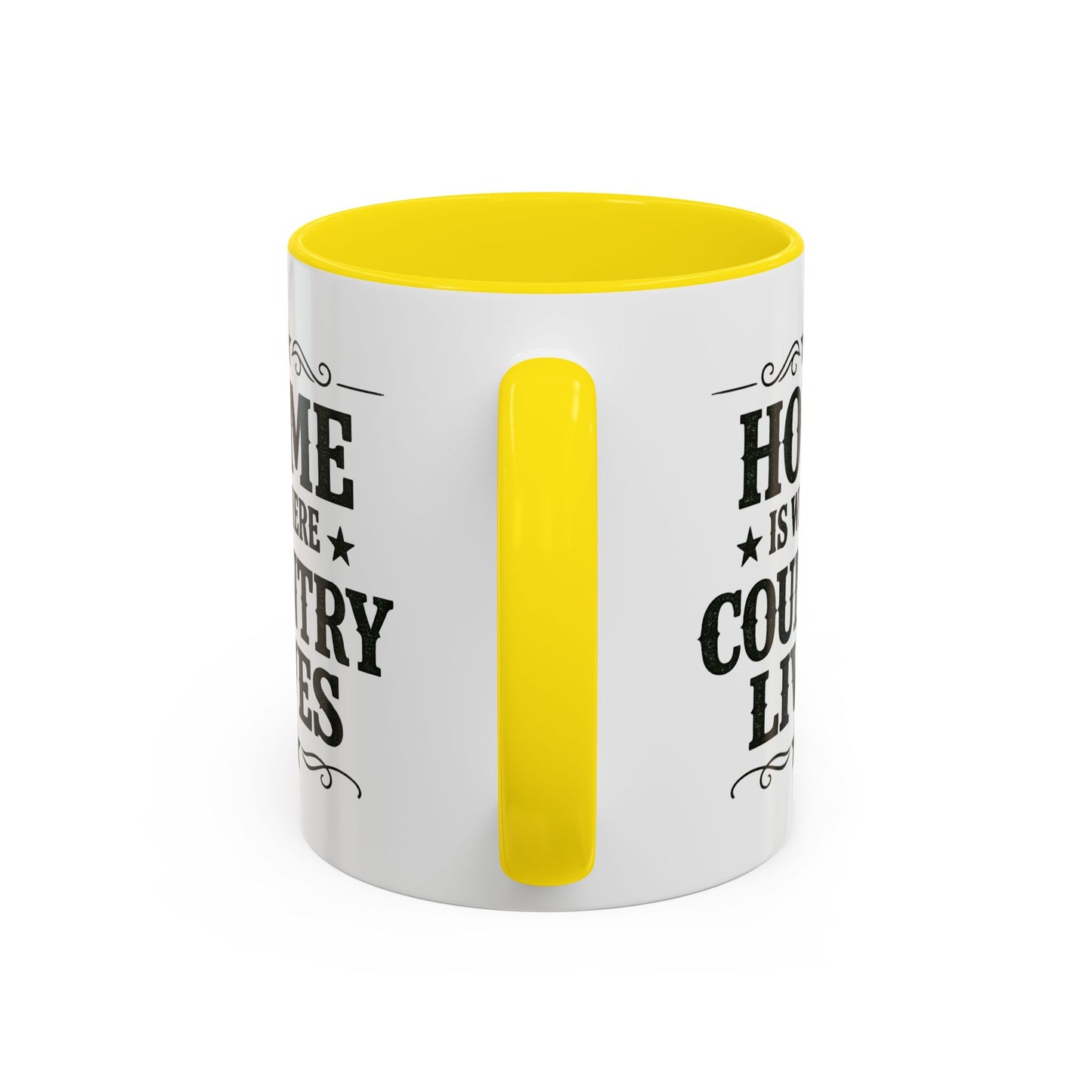 Home Is Where Country Lives Accent Mug – Country Music Mug