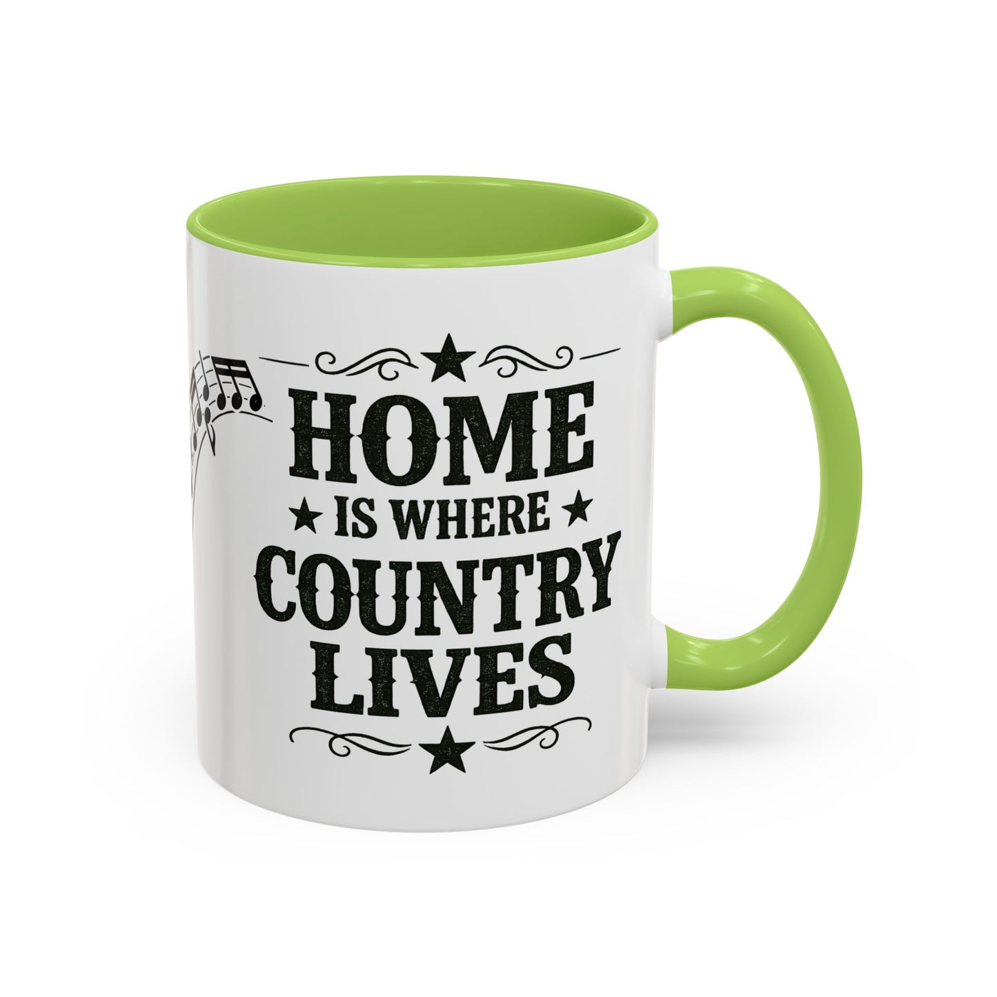 Home Is Where Country Lives Accent Mug – Country Music Mug