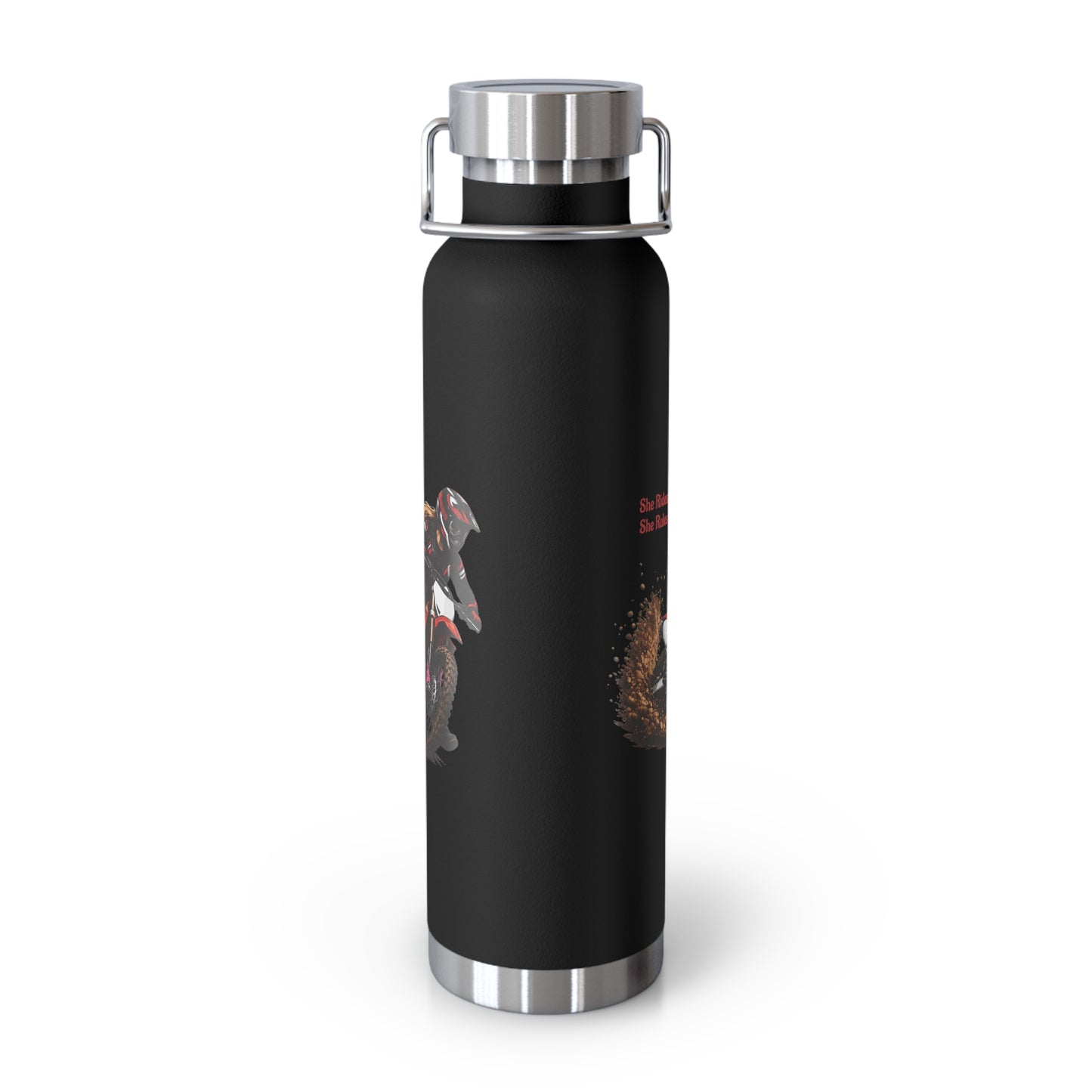 She Rides She Rules Motocross Insulated Flask