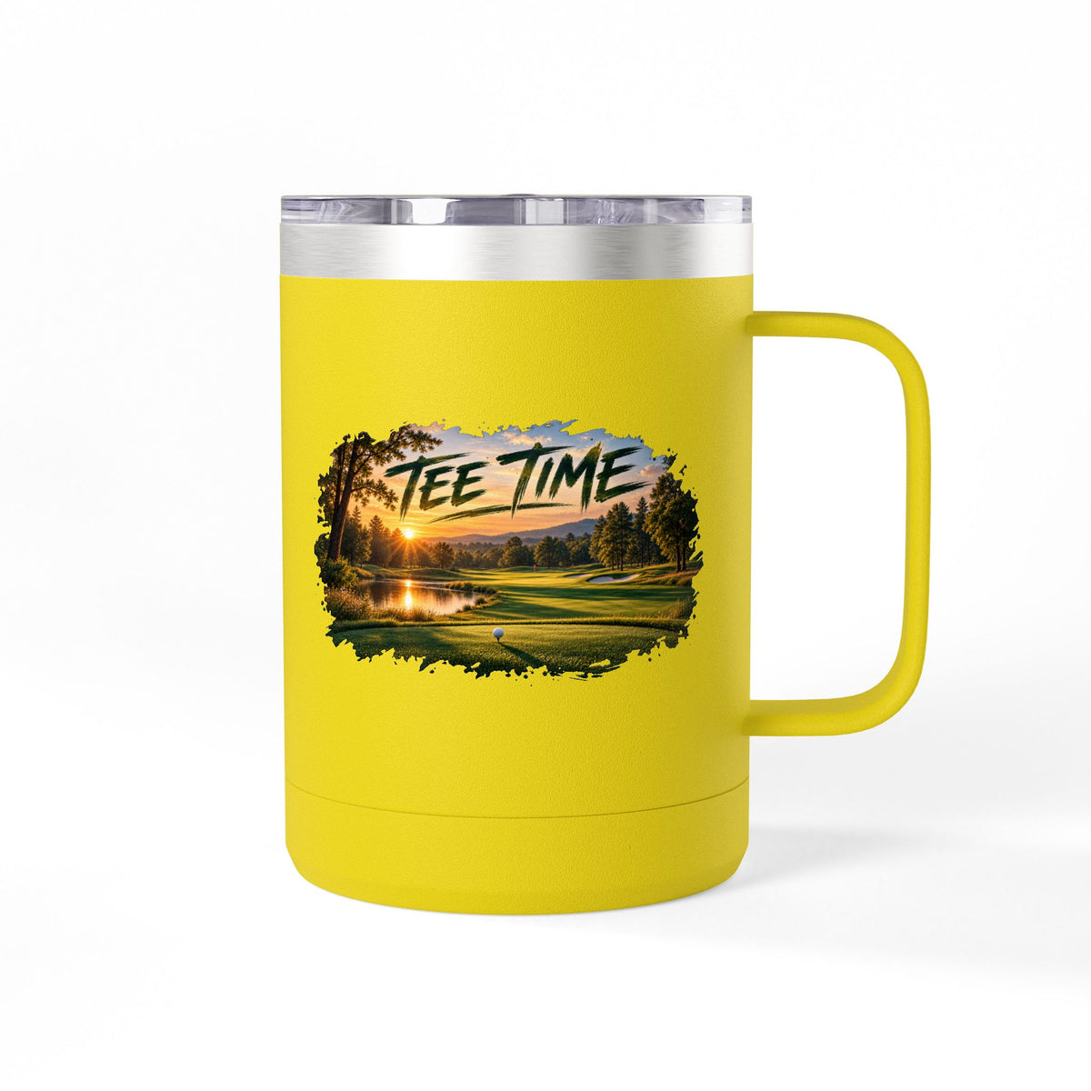 Tee Time Golf Insulated Mug – 15oz Stainless Steel Tumbler
