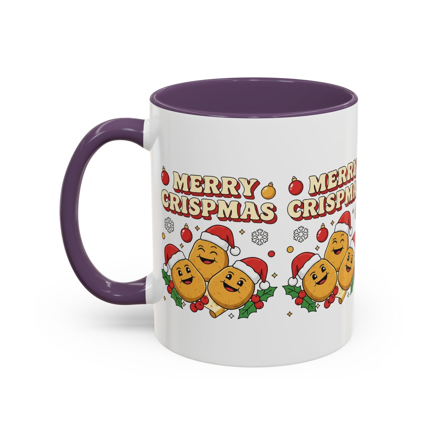 Merry Crispmas Christmas Accent Mug – Funny Festive Mug