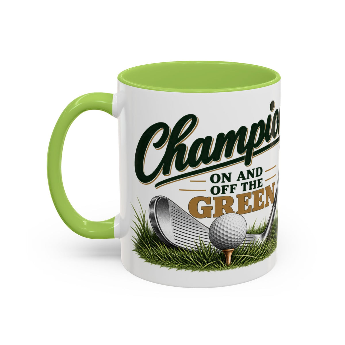 Golf Champion Accent Mug – Wraparound Golfer Design