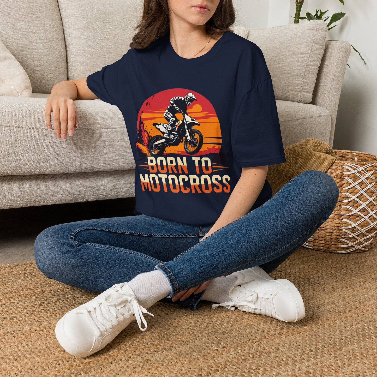 Born to Motocross Sunset T-Shirt - Dirt Bike Tee