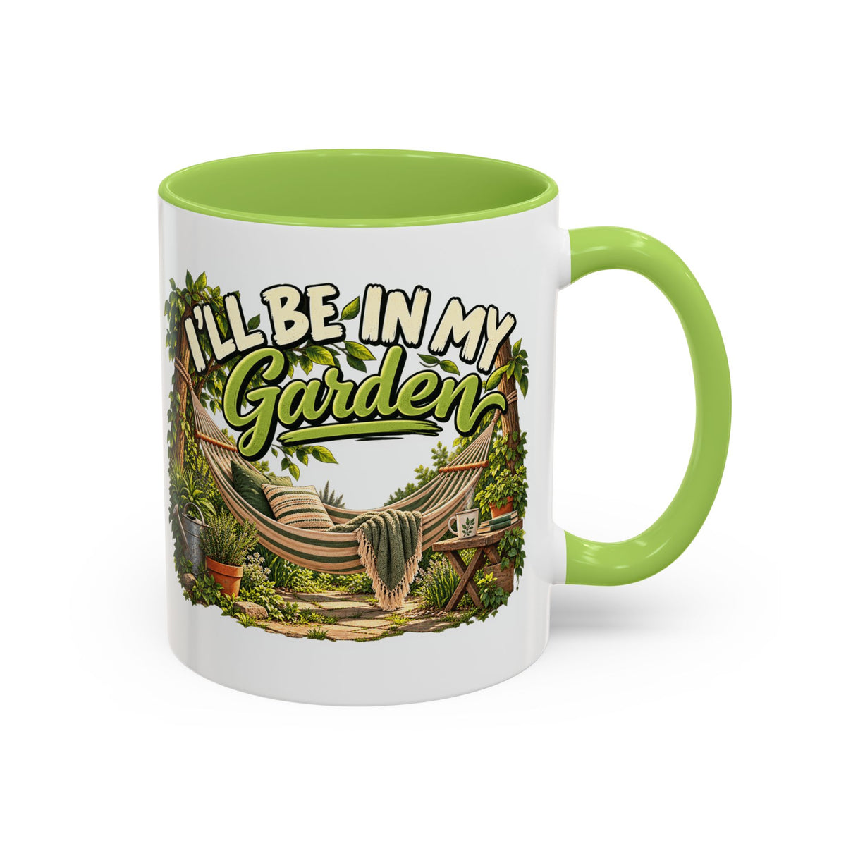 Ich bin im Garten Tasse