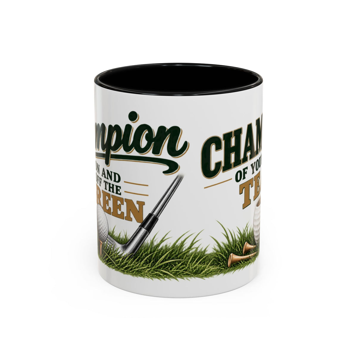 Golf Champion Accent Mug – Wraparound Golfer Design