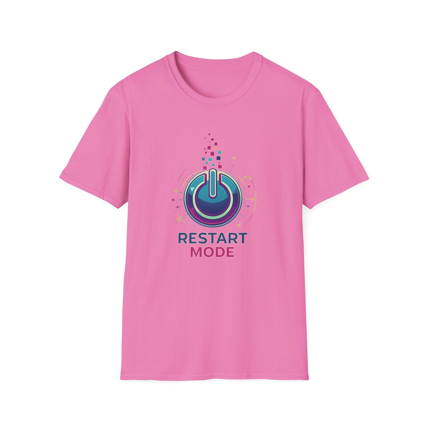 Neustart Modus T-Shirt Power Button Grafik-T-Shirt