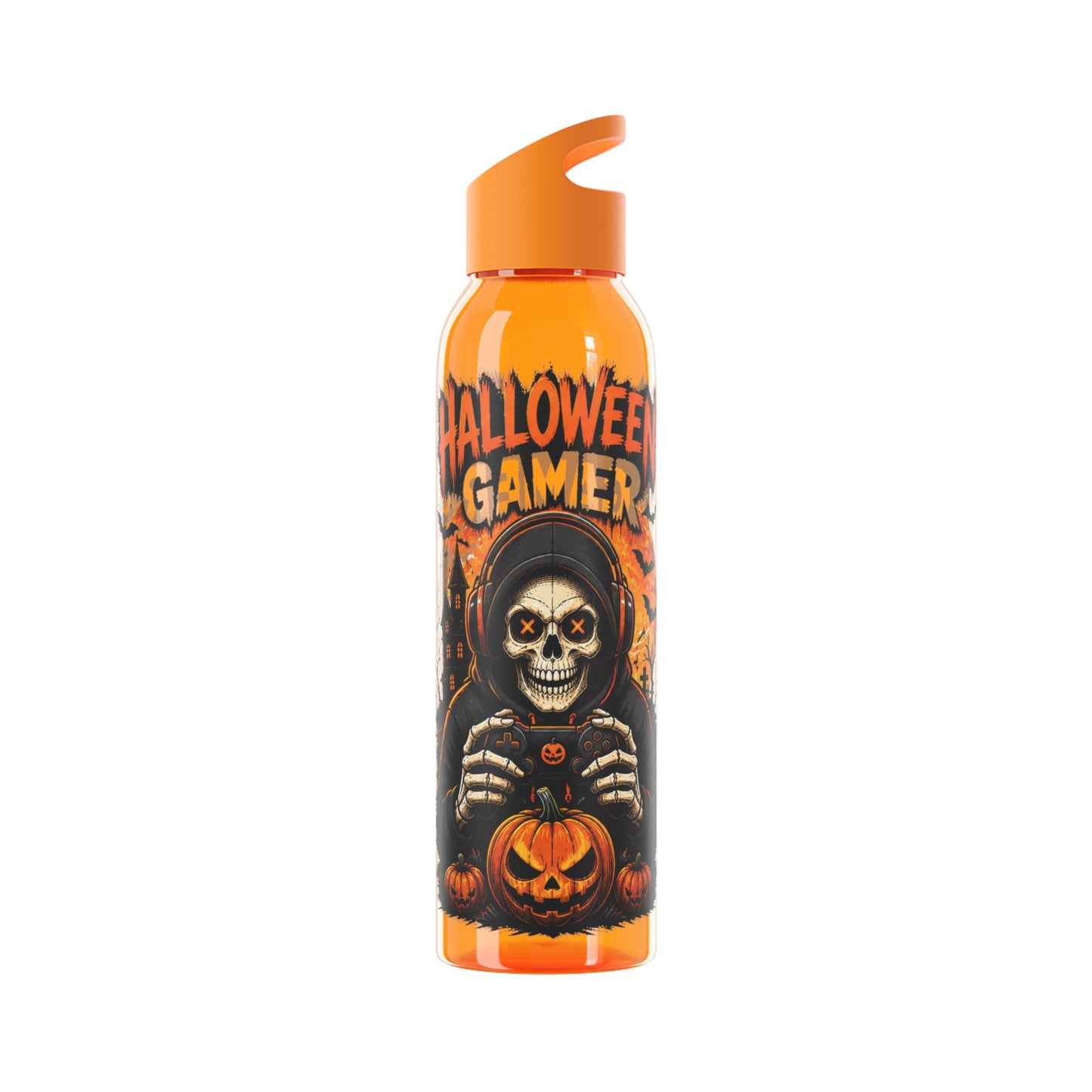 Halloween Gamer Water Bottle – Skull Gaming Bottle