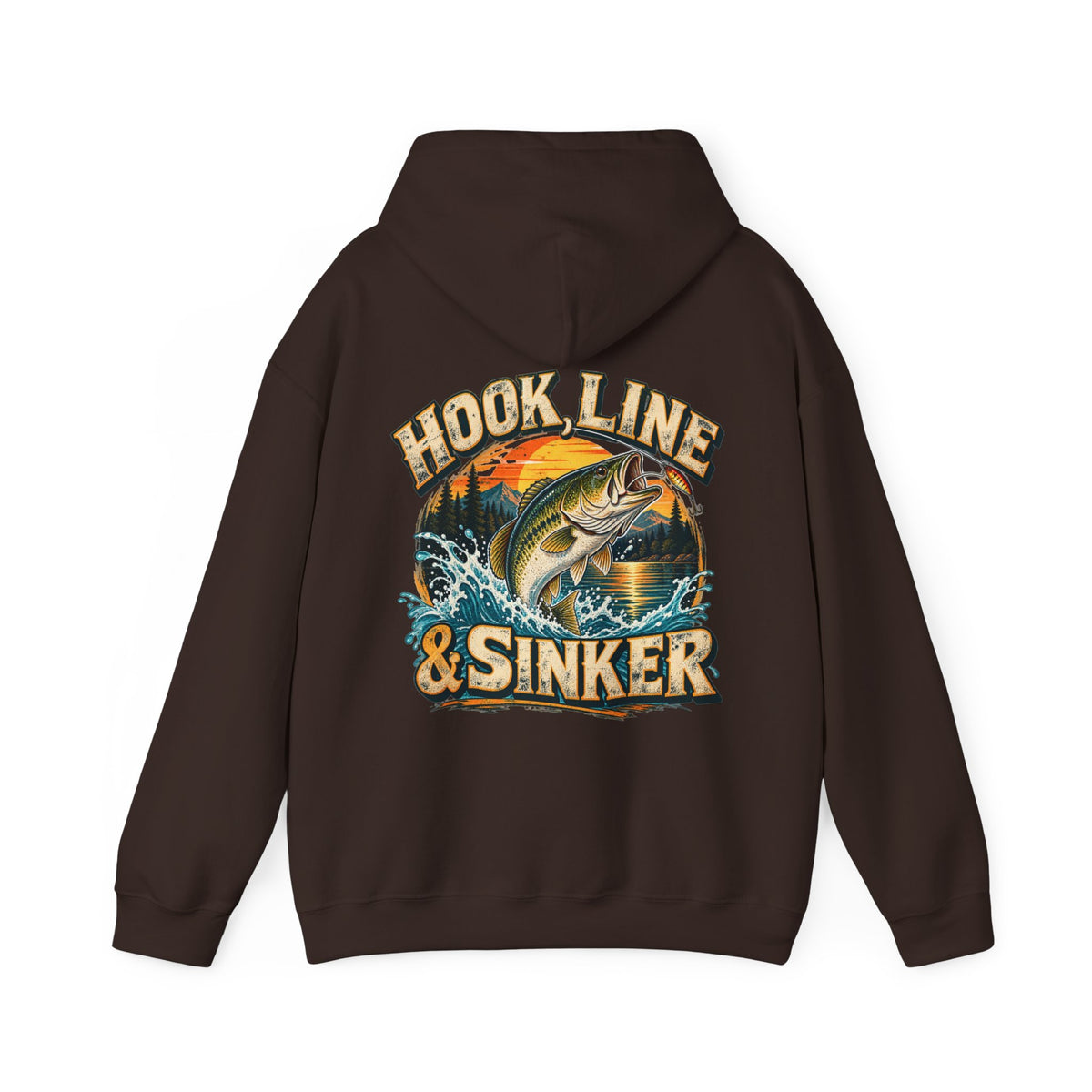 Hook, Line & Sinker Back Print Hoodie – Vintage Fishing Hoodie