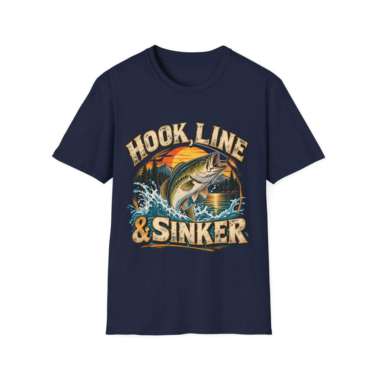 Hook, Line & Sinker Fishing T-Shirt – Vintage Angler Graphic Tee