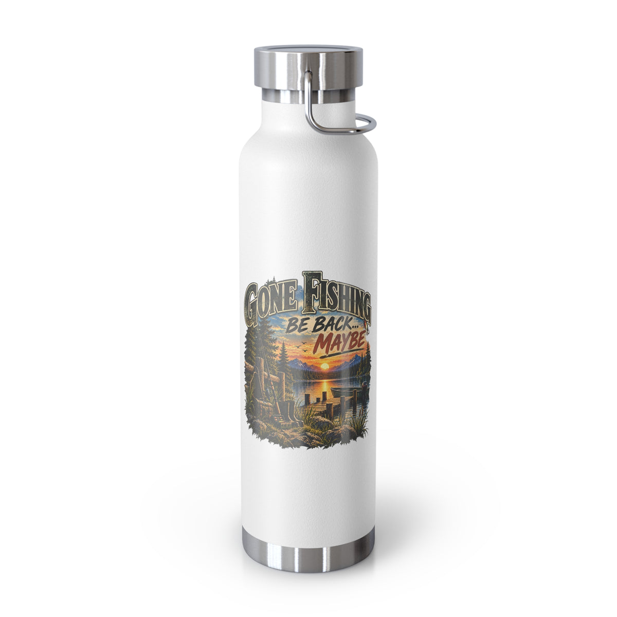 Gone Fishing, Be Back… Maybe Insulated Flask – Vintage Fishing Flask