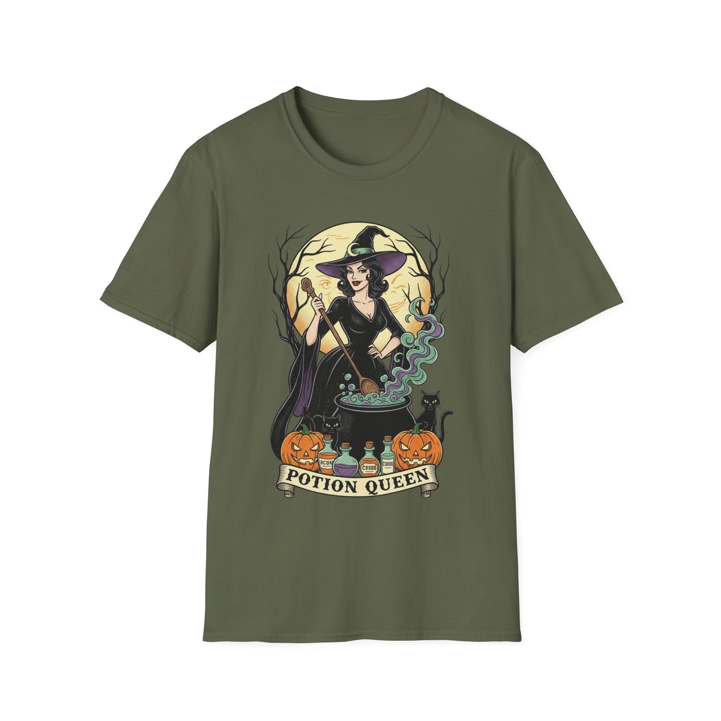Potion Queen Halloween T-Shirt – Witch Graphic Unisex Tee