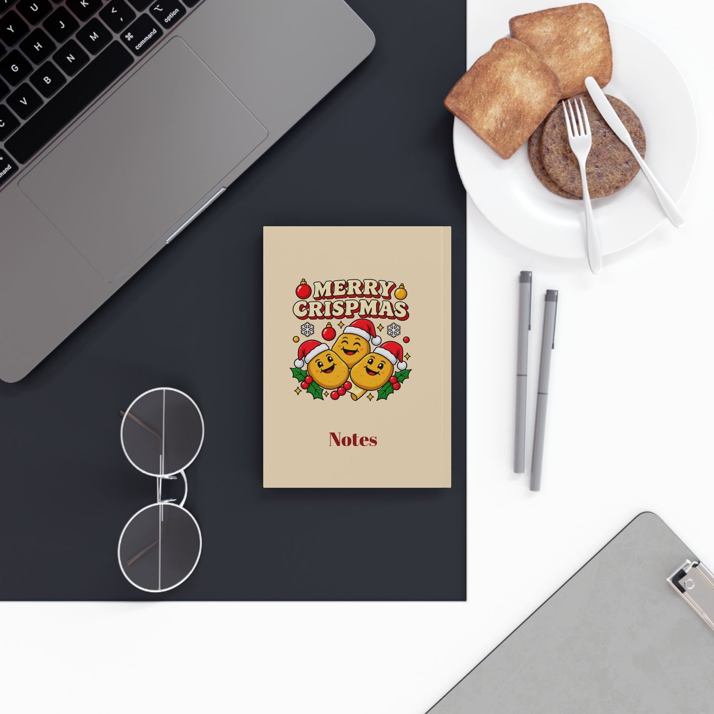 Merry Crispmas Christmas Notebook – Festive Notes Journal