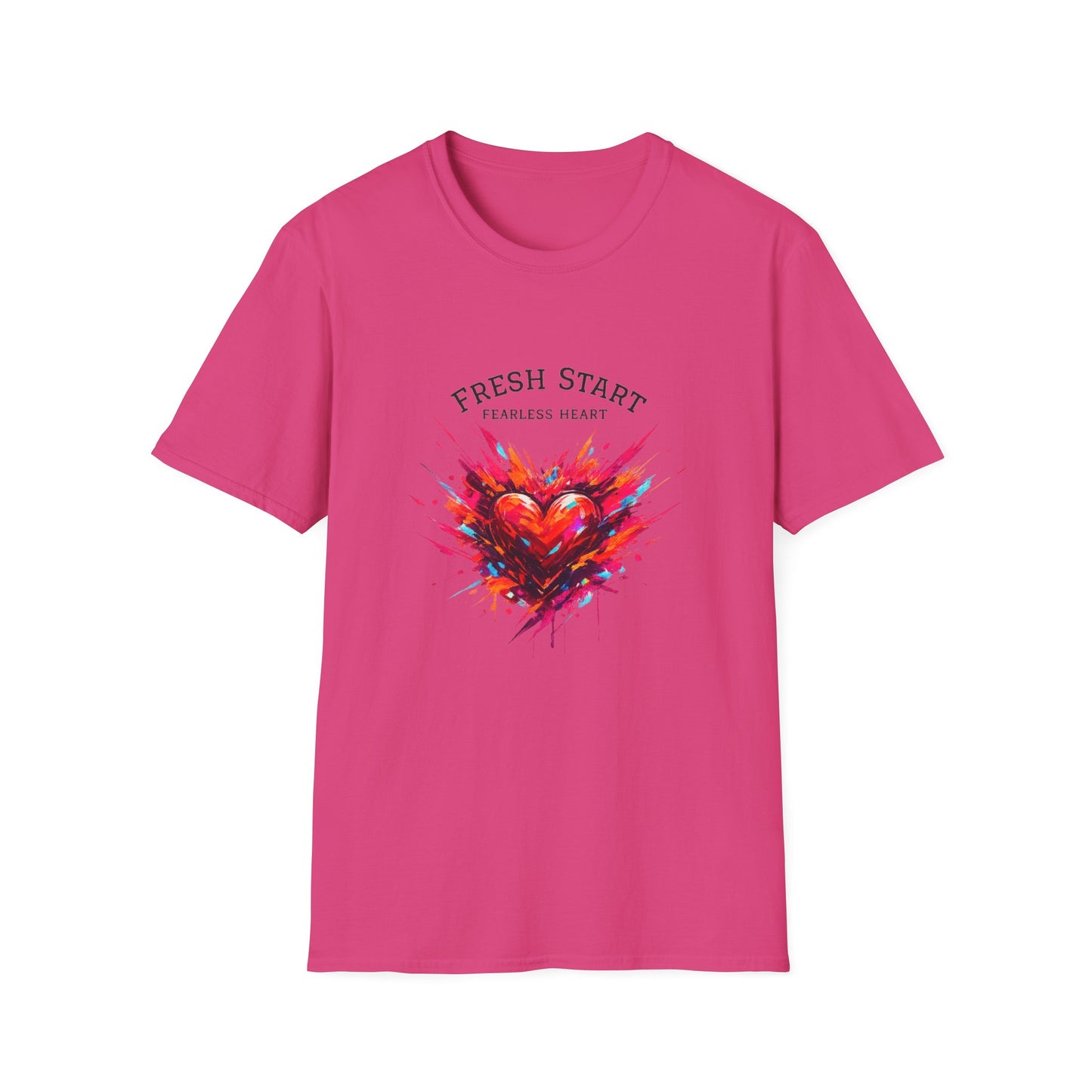 Fresh Start Fearless Heart T-Shirt | Inspirational Unisex Graphic Tee | Positive Mindset Shirt | Gifts & Lifestyle