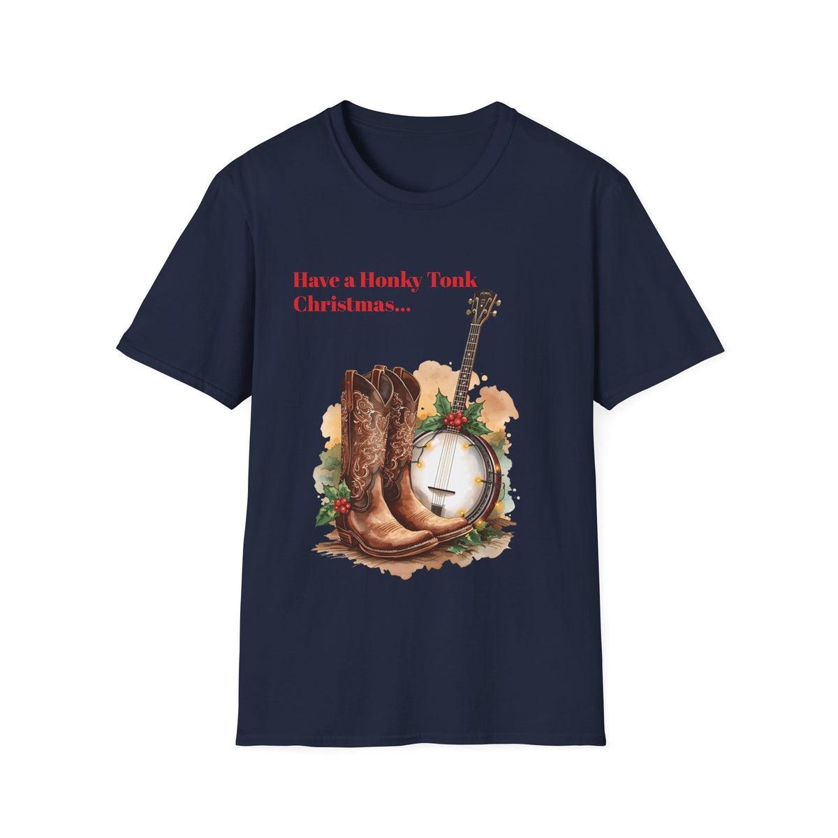 Honky Tonk Christmas T-Shirt – Country Western Festive Tee