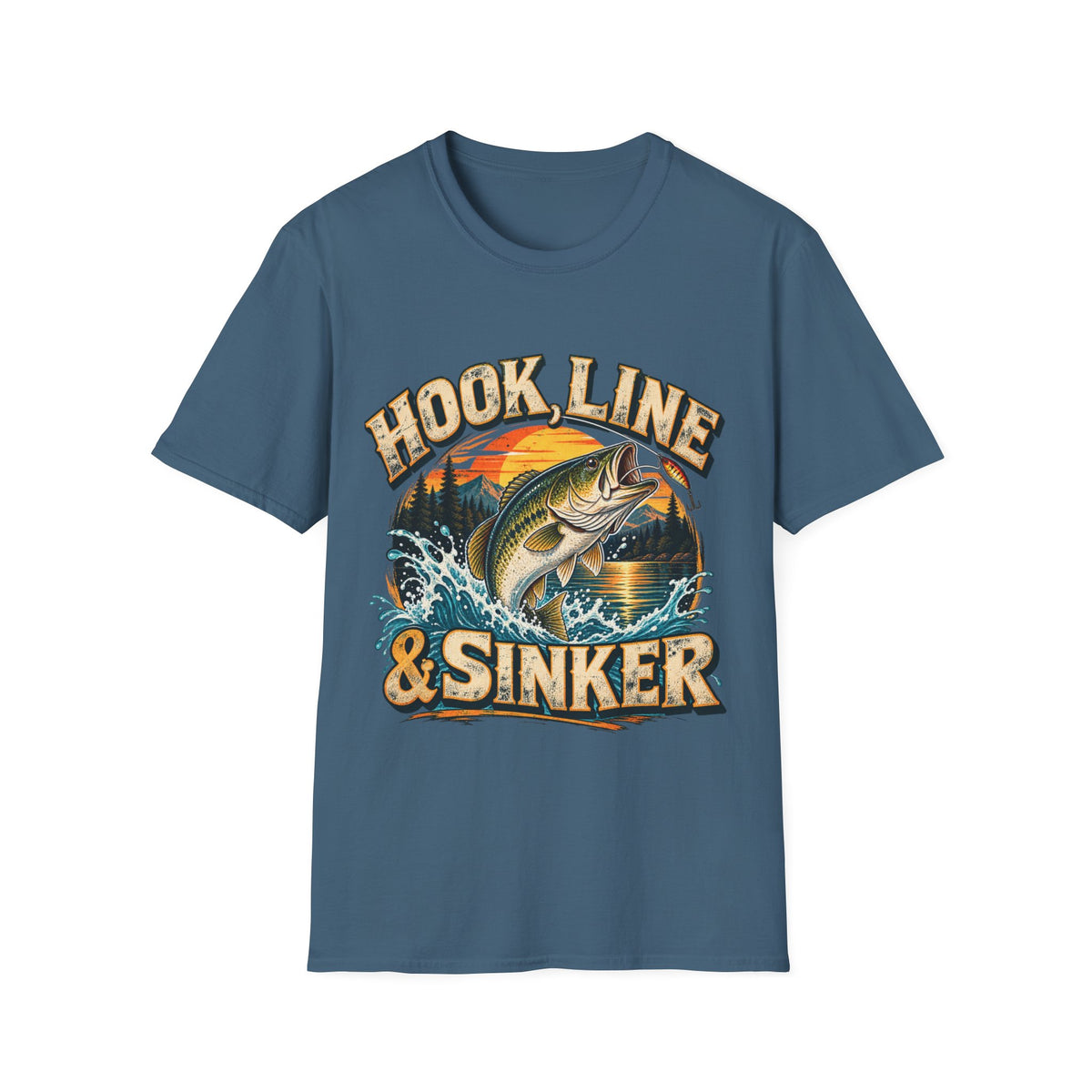 Hook, Line & Sinker Fishing T-Shirt – Vintage Angler Graphic Tee
