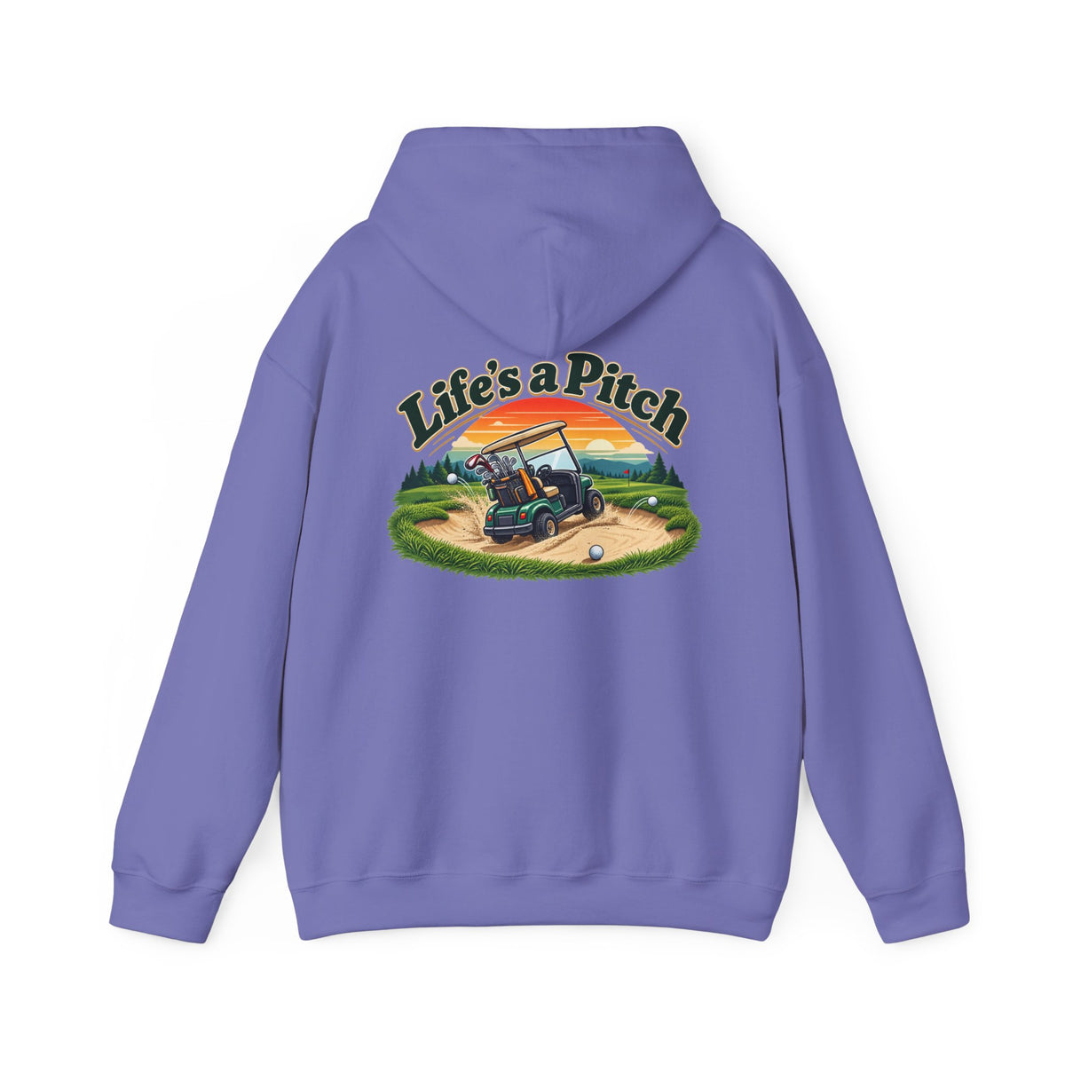 Life’s a Pitch Golf Hoodie – Golfer Back Print Hoodie