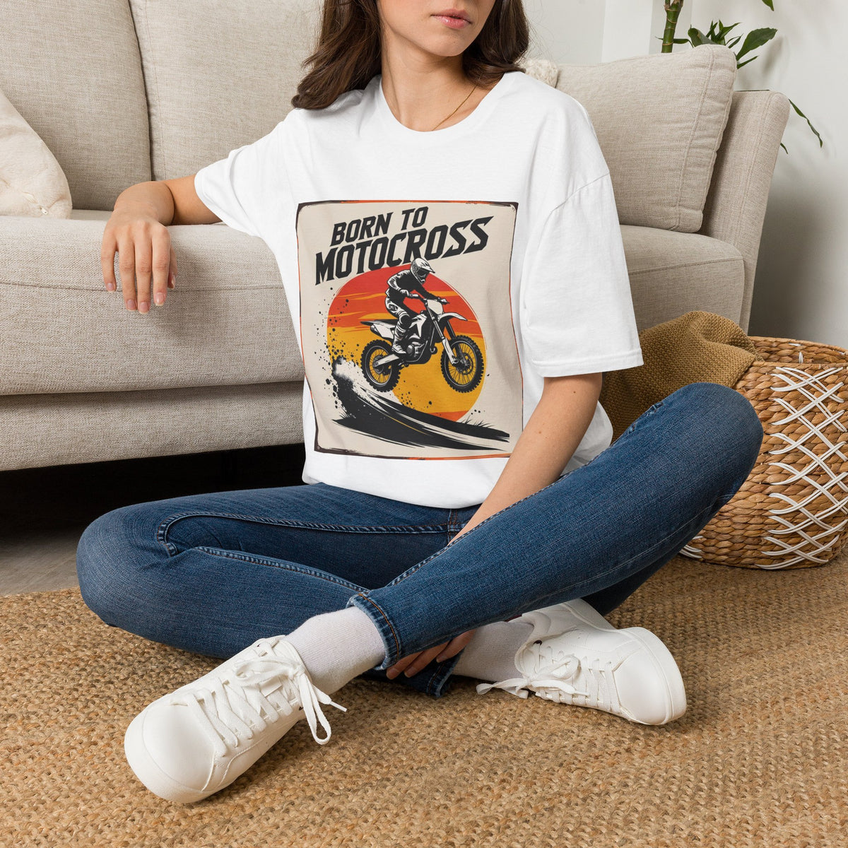 Born to Motocross Sunset Vintage T-shirt