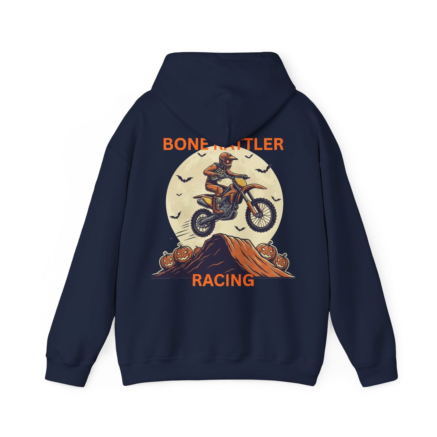 Bone Rattler Motocross Halloween Hoodie – Unisex Dirt Bike Hoodie