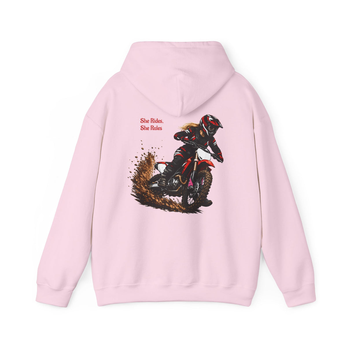 Sweat à capuche de motocross She Rides She Rules – Sweat à capuche de moto tout-terrain pour femme