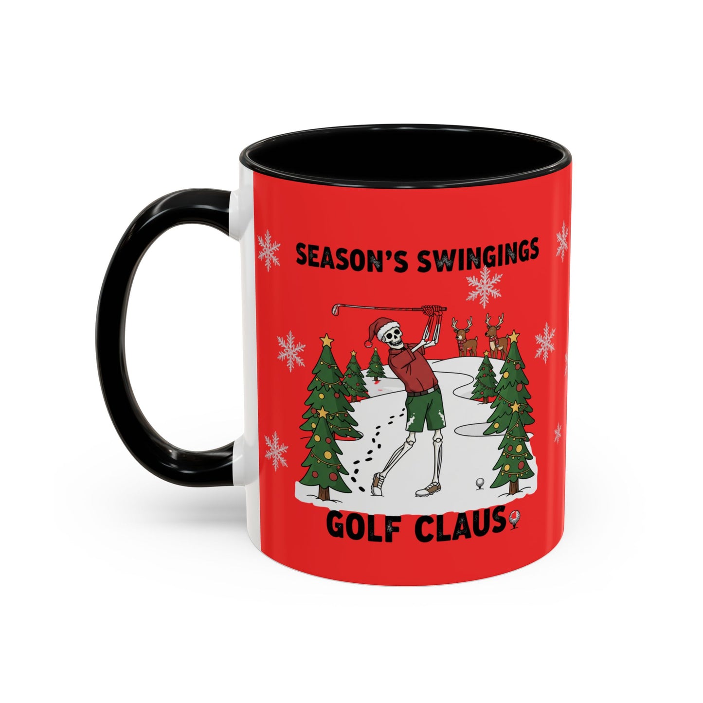 Golf Claus Christmas Accent Mug – Season’s Swingings Golf Mug