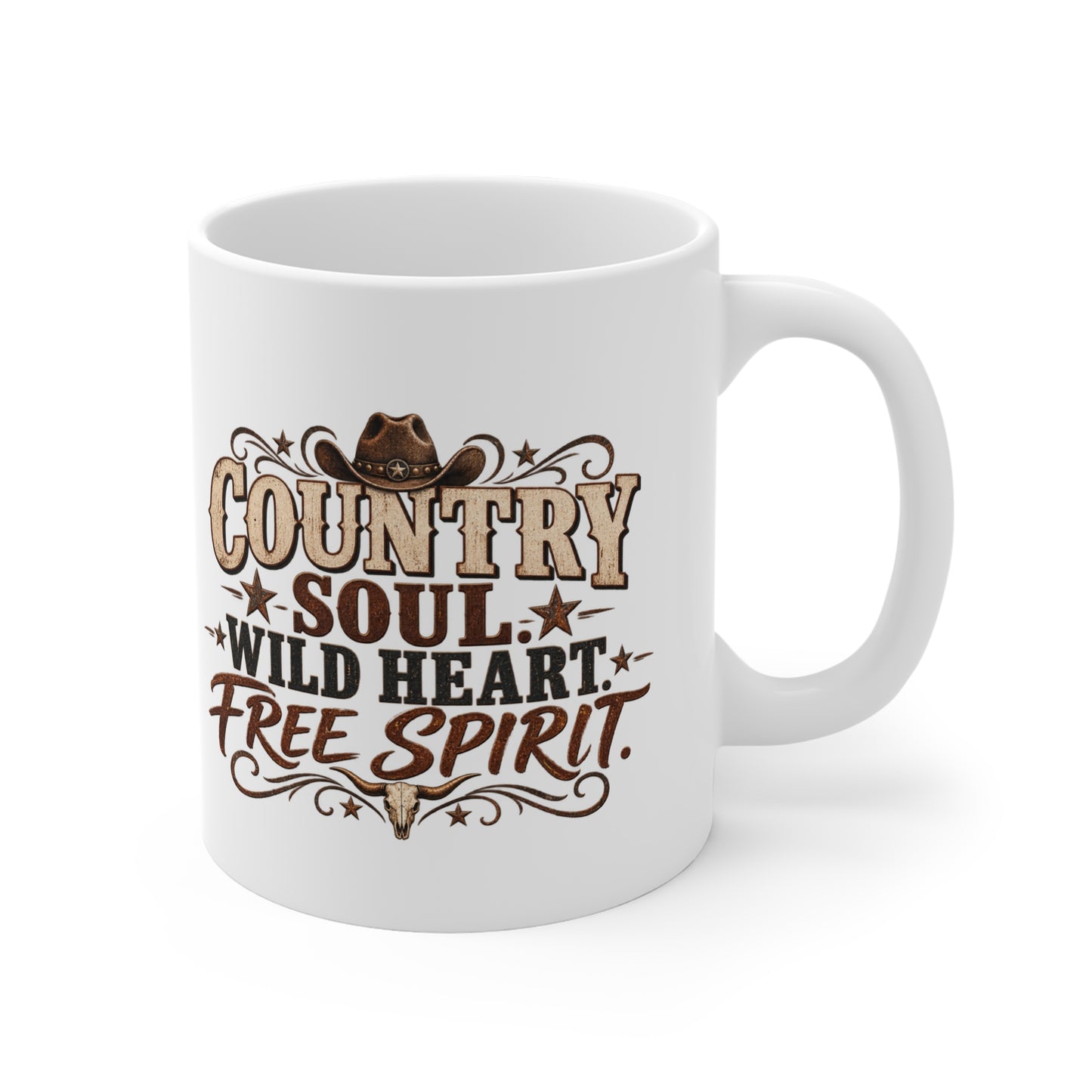 Country Soul Wild Heart Free Spirit Mug – Country Western Coffee Mug