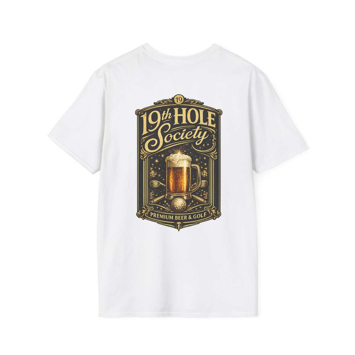 19th Hole Society Premium Beer & Golf  T-Shirt