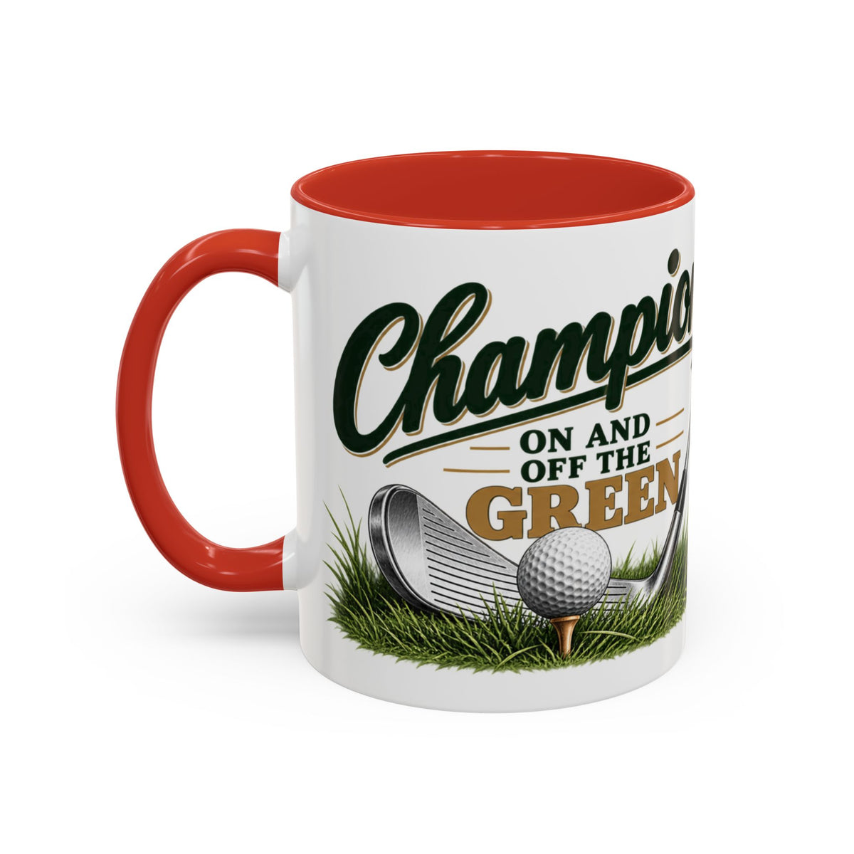Golf Champion Accent Mug – Wraparound Golfer Design